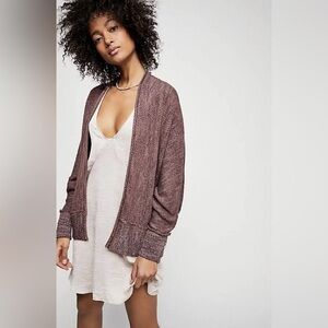 FP Womens Sweater Motions Relaxed Long Sleeve Purple